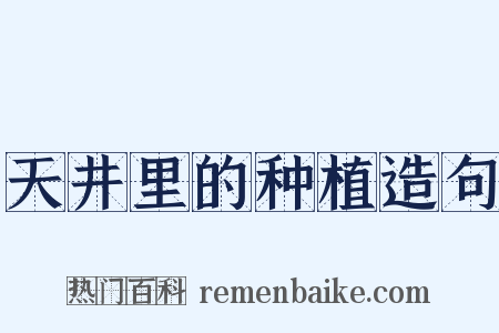 天井里的种植造句是什么意思的图片